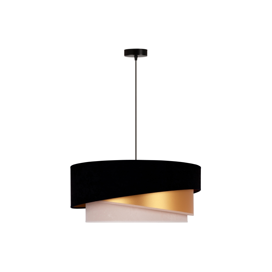 Duolla - Chandelier on a string KOBO 1xE27/15W/230V d. 45 cm black/gold/creamy