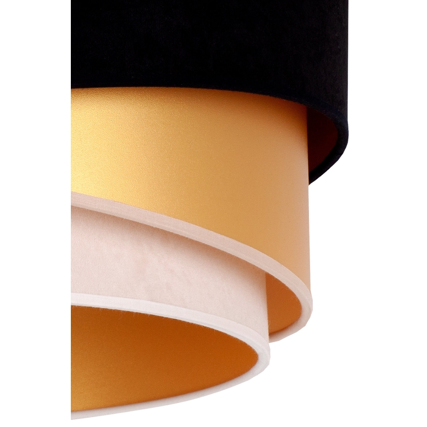 Duolla - Chandelier on a string KOBO 1xE27/15W/230V d. 45 cm black/gold/creamy