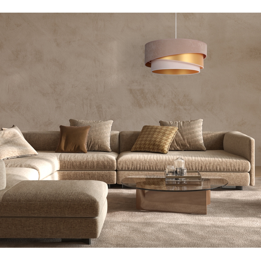 Duolla - Chandelier on a string KOBO 1xE27/15W/230V d. 45 cm brown/gold/creamy