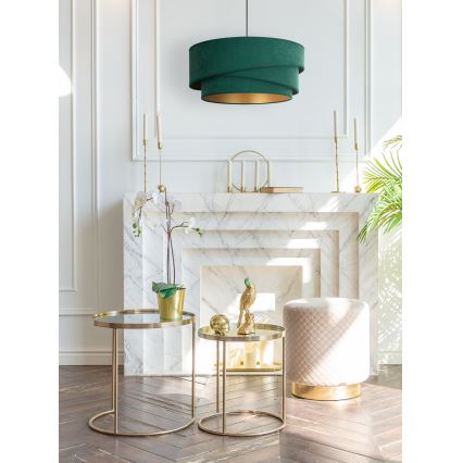 Duolla - Chandelier on a string KOBO 1xE27/15W/230V d. 45 cm green/gold