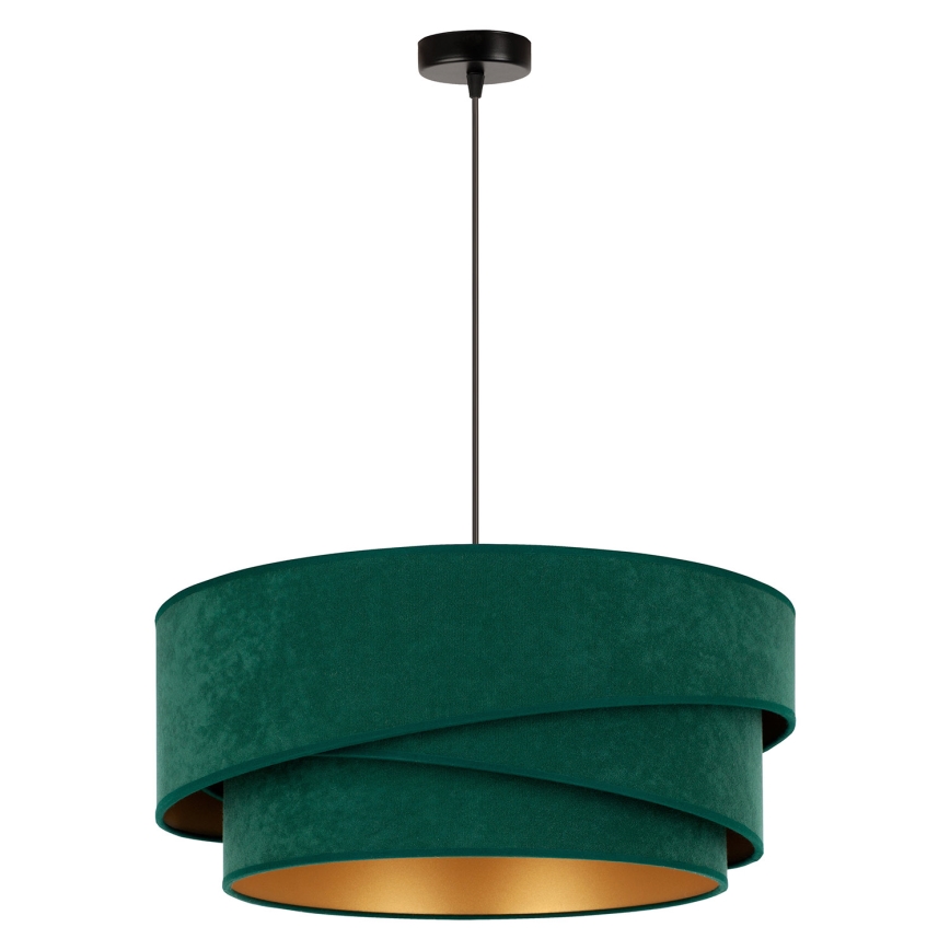 Duolla - Chandelier on a string KOBO 1xE27/15W/230V d. 45 cm green/gold