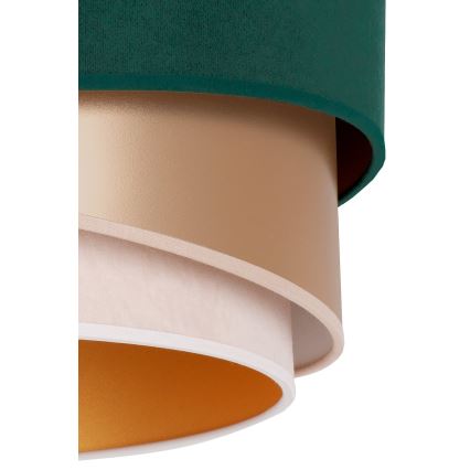 Duolla - Chandelier on a string KOBO 1xE27/15W/230V d. 45 cm green/rosegold/creamy