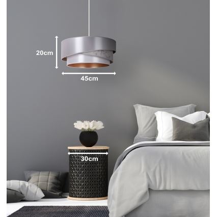 Duolla - Chandelier on a string KOBO 1xE27/15W/230V d. 45 cm silver/gold