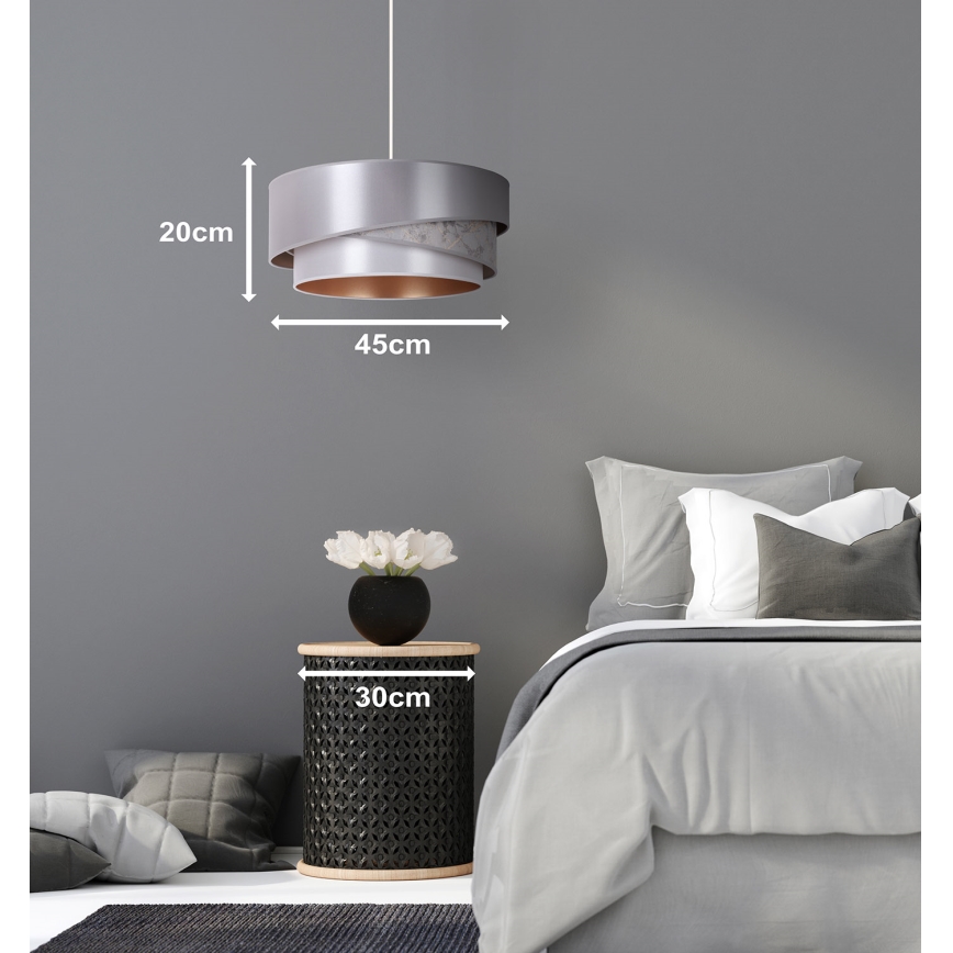 Duolla - Chandelier on a string KOBO 1xE27/15W/230V d. 45 cm silver/gold