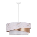 Duolla - Chandelier on a string KOBO 1xE27/15W/230V d. 45 cm white/rosegold