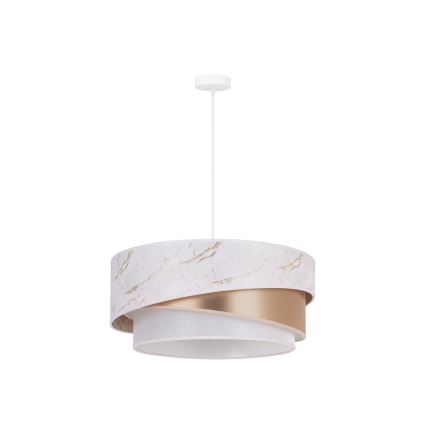 Duolla - Chandelier on a string KOBO 1xE27/15W/230V d. 45 cm white/rosegold