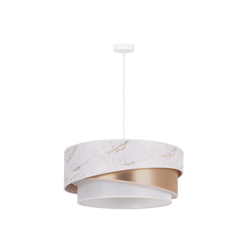 Duolla - Chandelier on a string KOBO 1xE27/15W/230V d. 45 cm white/rosegold