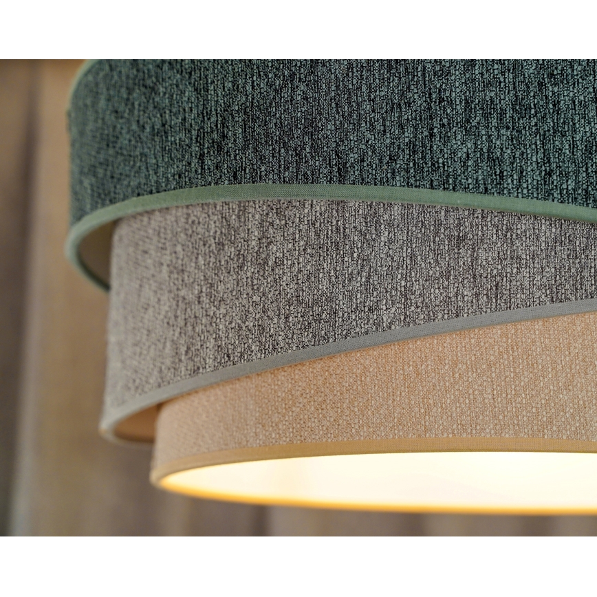 Duolla - Chandelier on a string KOBO ECO RECYCLING 1xE27/15W/230V d. 45 cm green/grey/creamy
