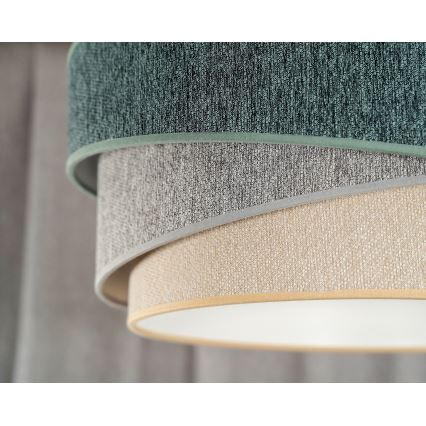 Duolla - Chandelier on a string KOBO ECO RECYCLING 1xE27/15W/230V d. 45 cm green/grey/creamy