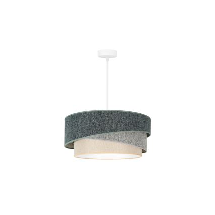 Duolla - Chandelier on a string KOBO ECO RECYCLING 1xE27/15W/230V d. 45 cm green/grey/creamy