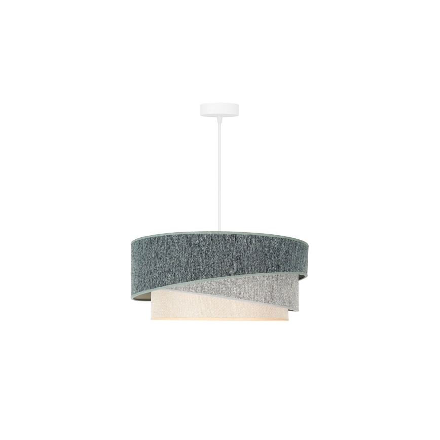 Duolla - Chandelier on a string KOBO ECO RECYCLING 1xE27/15W/230V d. 45 cm green/grey/creamy