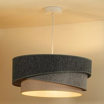 Duolla - Chandelier on a string KOBO ECO RECYCLING 1xE27/15W/230V d. 45 cm green/grey/creamy