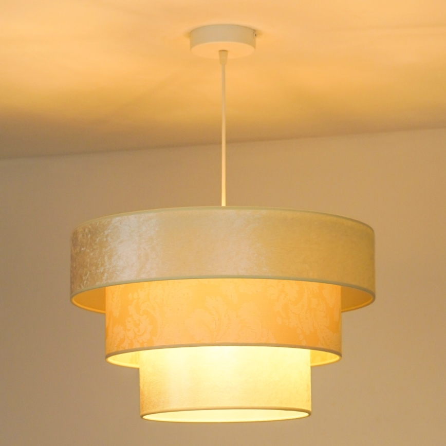 Duolla - Chandelier on a string LUNETA 1xE27/40W/230V d. 45 cm creamy