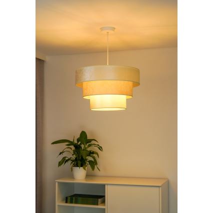 Duolla - Chandelier on a string LUNETA 1xE27/40W/230V d. 45 cm creamy