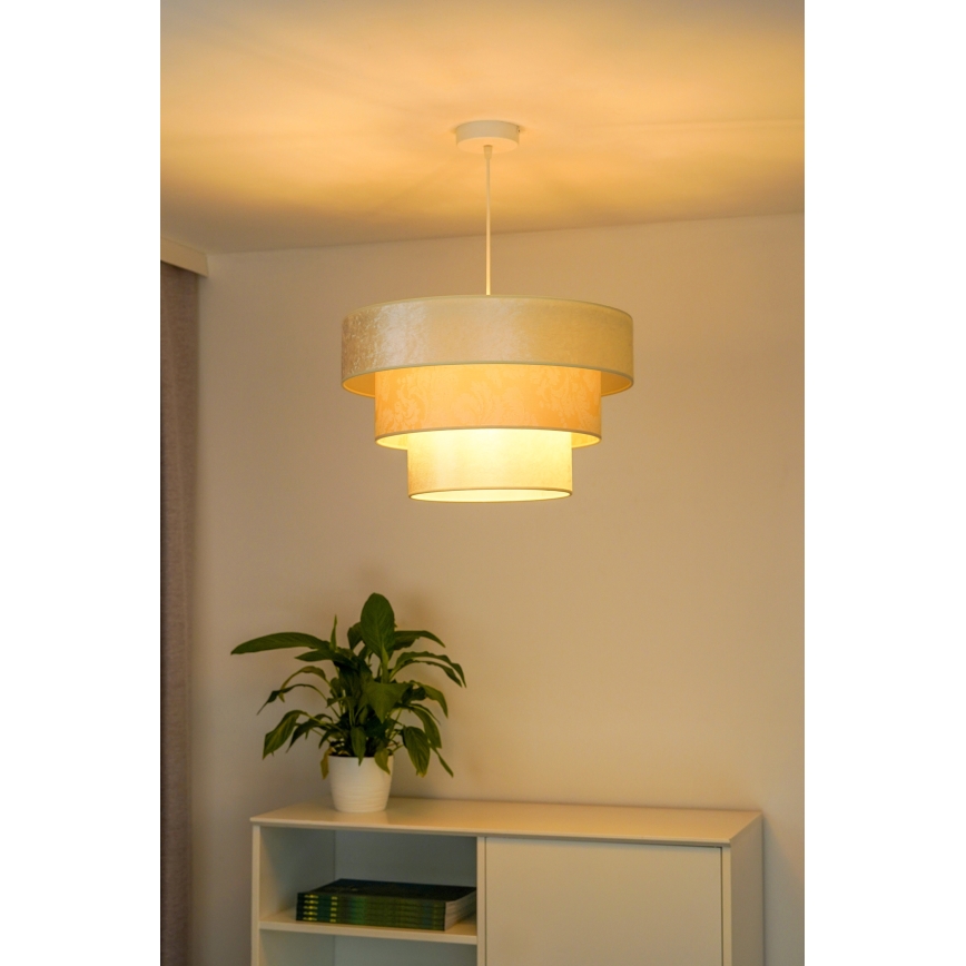 Duolla - Chandelier on a string LUNETA 1xE27/40W/230V d. 45 cm creamy