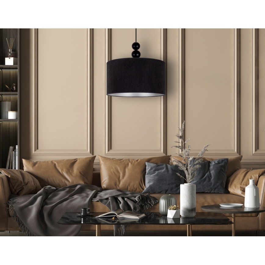 Duolla - Chandelier on a string LYON 1xE27/15W/230V d. 40 cm black