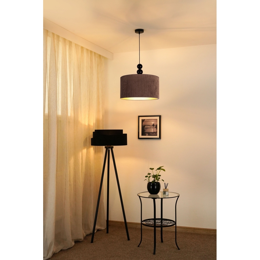 Duolla - Chandelier on a string LYON 1xE27/15W/230V d. 40 cm brown