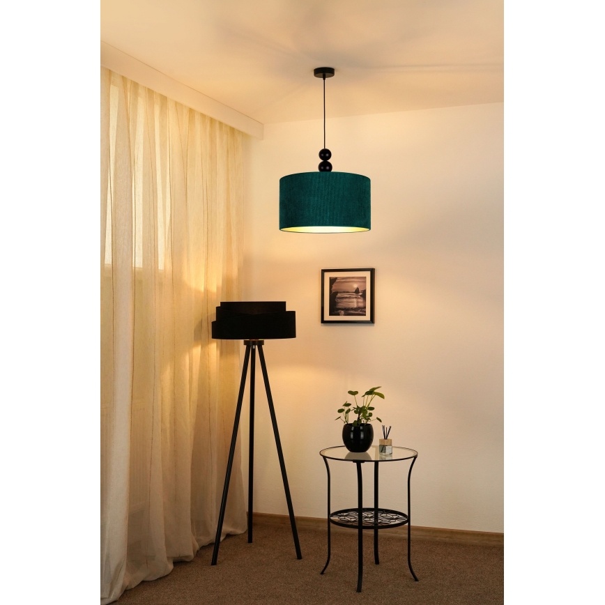 Duolla - Chandelier on a string LYON 1xE27/15W/230V d. 40 cm green