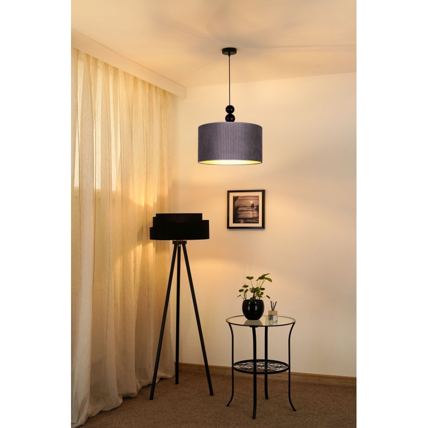 Duolla - Chandelier on a string LYON 1xE27/15W/230V d. 40 cm grey
