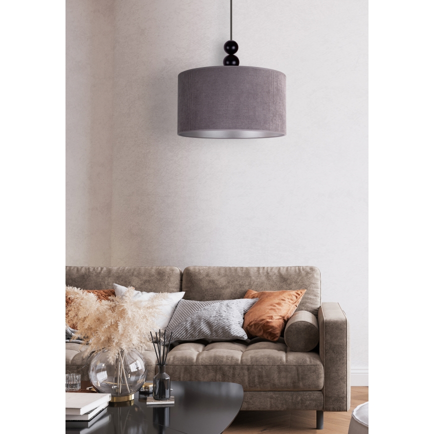 Duolla - Chandelier on a string LYON 1xE27/15W/230V d. 40 cm grey