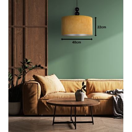 Duolla - Chandelier on a string LYON 1xE27/15W/230V d. 40 cm yellow