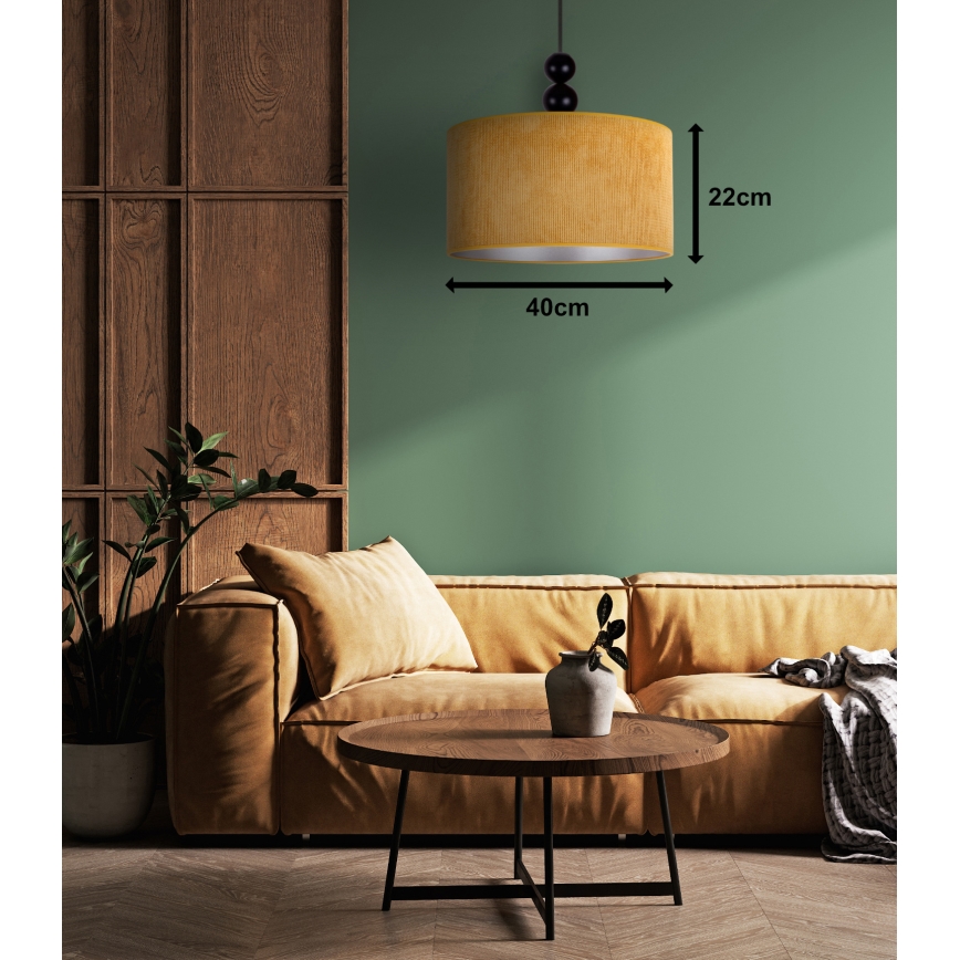 Duolla - Chandelier on a string LYON 1xE27/15W/230V d. 40 cm yellow