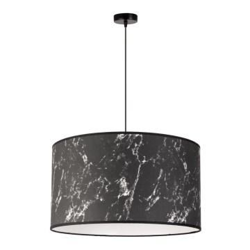 Duolla - Chandelier on a string MARBLE 1xE27/40W/230V d. 45 cm black/white
