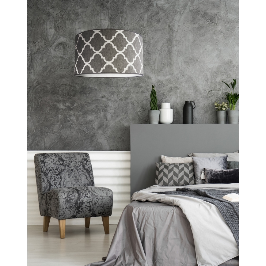 Duolla - Chandelier on a string MAROKO 1xE27/40W/230V d. 45 cm grey/white