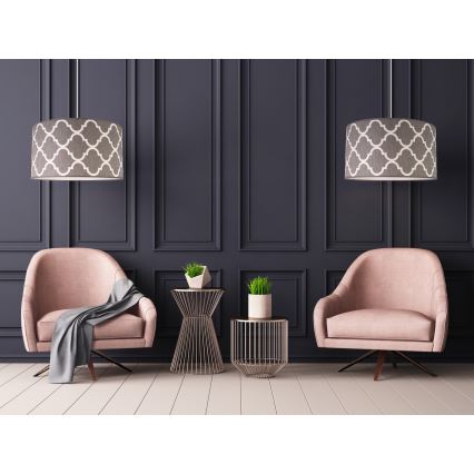 Duolla - Chandelier on a string MAROKO 1xE27/40W/230V d. 45 cm grey/white