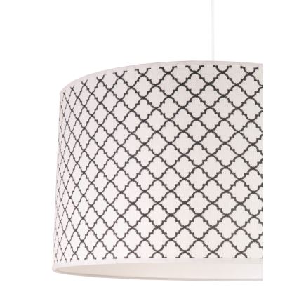 Duolla - Chandelier on a string MAROKO 1xE27/40W/230V d. 45 cm white/black