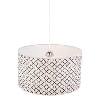 Duolla - Chandelier on a string MAROKO 1xE27/40W/230V d. 45 cm white/black