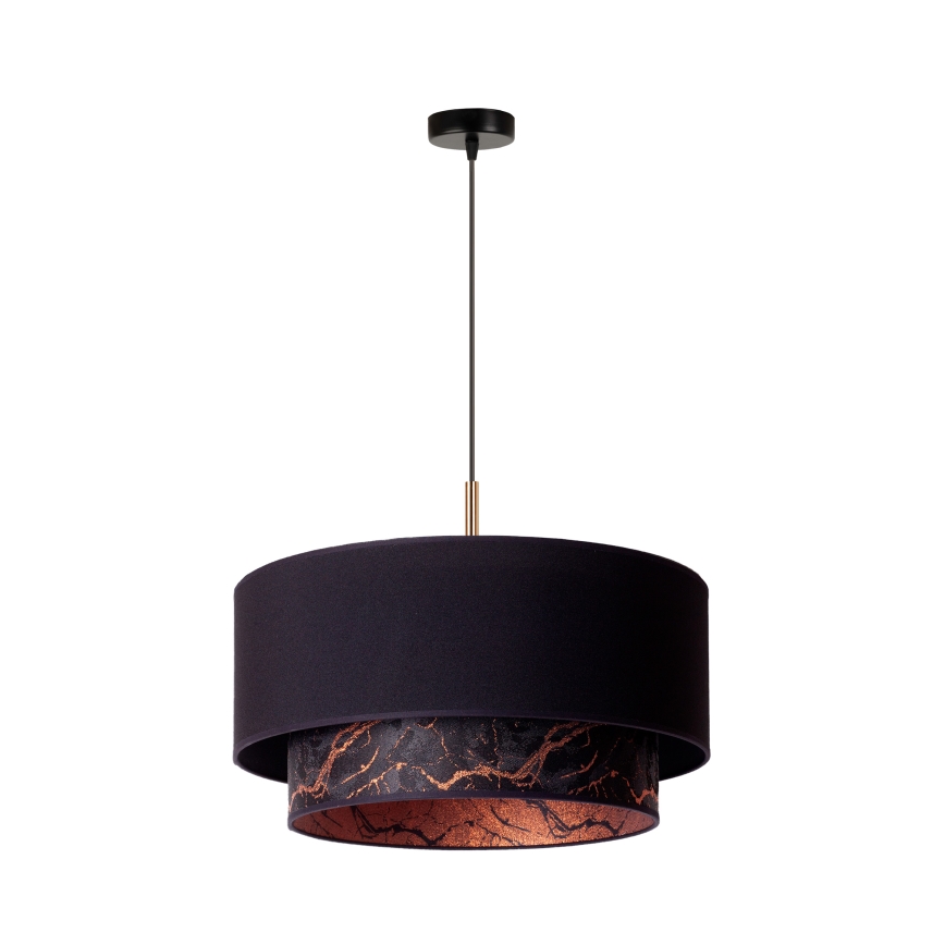 Duolla - Chandelier on a string NANTES 1xE27/15W/230V d. 45 cm black/copper