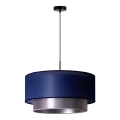 Duolla - Chandelier on a string NANTES 1xE27/15W/230V d. 45 cm blue/silver