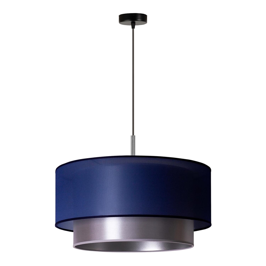 Duolla - Chandelier on a string NANTES 1xE27/15W/230V d. 45 cm blue/silver