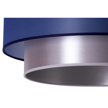 Duolla - Chandelier on a string NANTES 1xE27/15W/230V d. 45 cm blue/silver