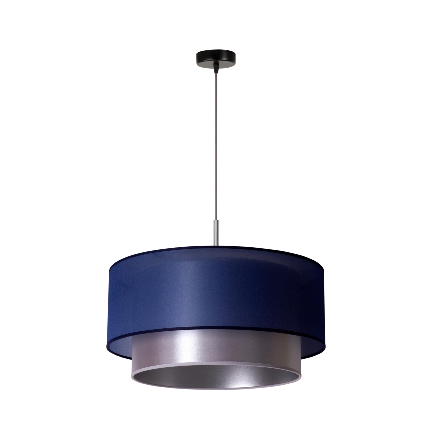 Duolla - Chandelier on a string NANTES 1xE27/15W/230V d. 45 cm blue/silver