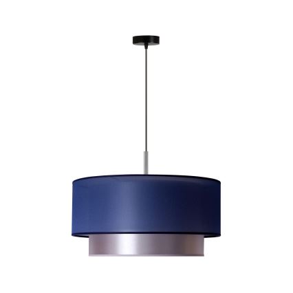 Duolla - Chandelier on a string NANTES 1xE27/15W/230V d. 45 cm blue/silver