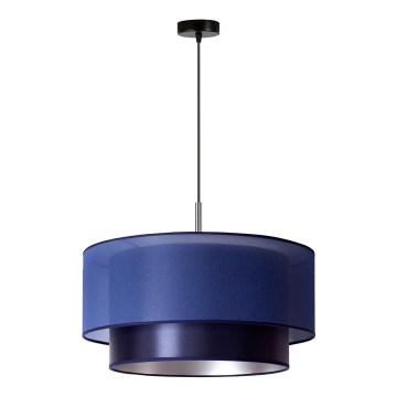 Duolla - Chandelier on a string NANTES 1xE27/15W/230V d. 45 cm blue/silver