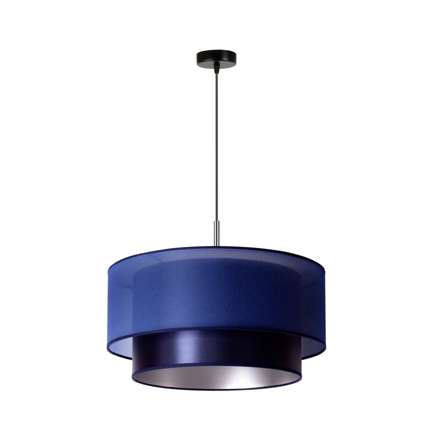 Duolla - Chandelier on a string NANTES 1xE27/15W/230V d. 45 cm blue/silver