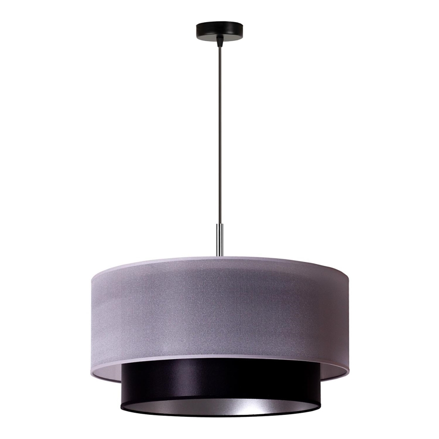 Duolla - Chandelier on a string NANTES 1xE27/15W/230V d. 45 cm silver/black