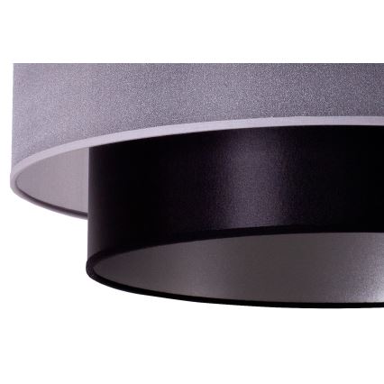 Duolla - Chandelier on a string NANTES 1xE27/15W/230V d. 45 cm silver/black