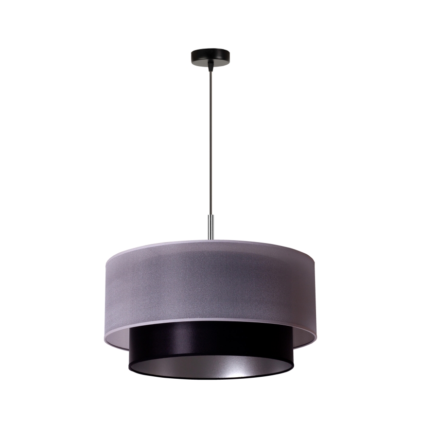Duolla - Chandelier on a string NANTES 1xE27/15W/230V d. 45 cm silver/black