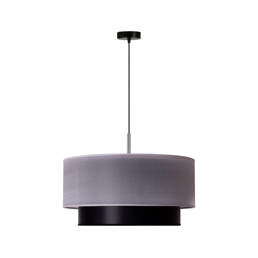 Duolla - Chandelier on a string NANTES 1xE27/15W/230V d. 45 cm silver/black