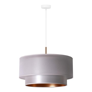 Duolla - Chandelier on a string NANTES 1xE27/15W/230V d. 45 cm silver/copper