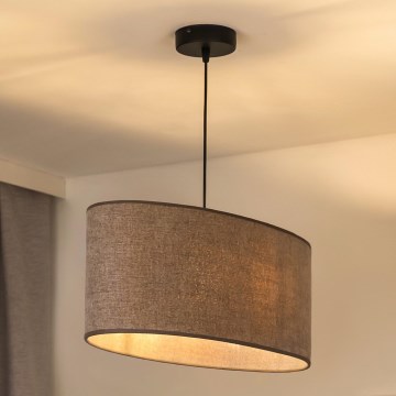 Duolla - Chandelier on a string OVAL 1xE27/15W/230V brown
