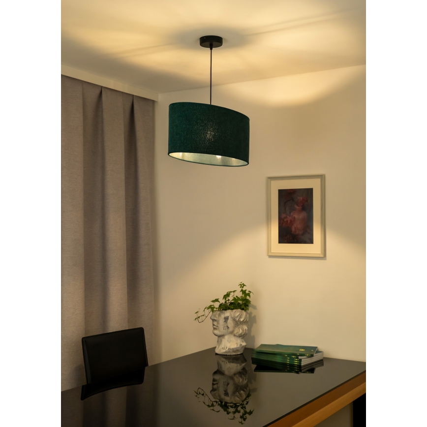 Duolla - Chandelier on a string OVAL 1xE27/15W/230V green