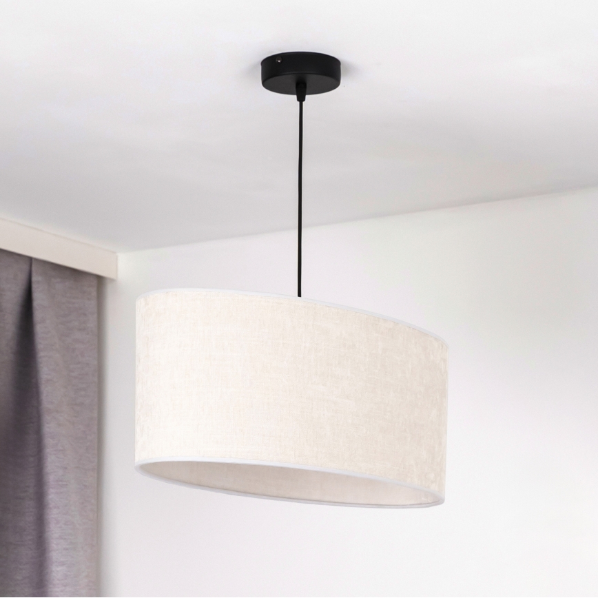 Duolla - Chandelier on a string OVAL 1xE27/15W/230V grey