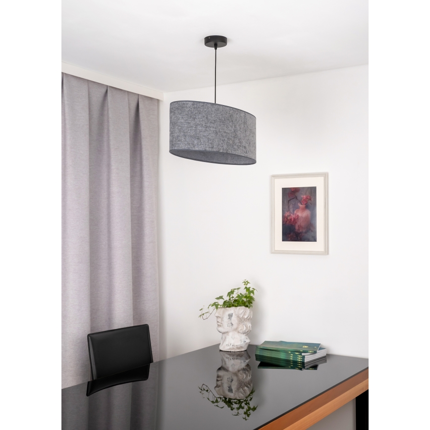 Duolla - Chandelier on a string OVAL 1xE27/15W/230V grey