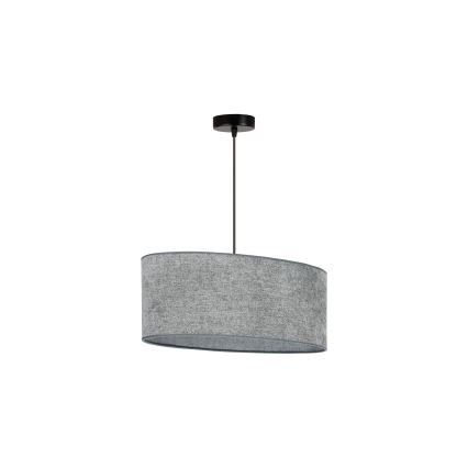 Duolla - Chandelier on a string OVAL 1xE27/15W/230V grey