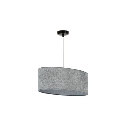 Duolla - Chandelier on a string OVAL 1xE27/15W/230V grey